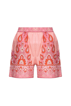RONRON ♥ SIDE FLORAL TRACK SHORT PANTS /追跡付 Maxine Relaxed Short Yellow Kaleidoscope Floral Online